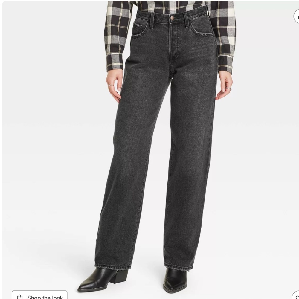 Universal Thread  Mid-Rise 90's Baggy Jeans (Black)